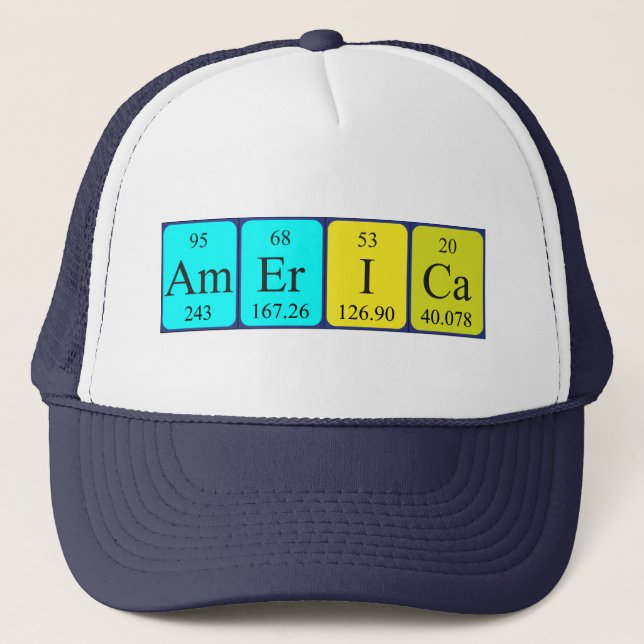 America periodic table name hat (Front)