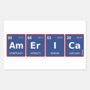 AMERICA periodic table Sticker