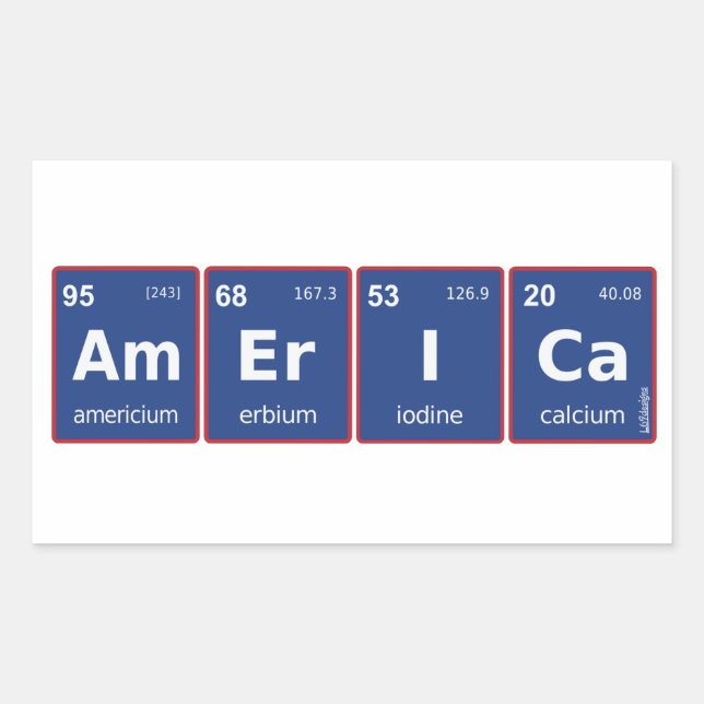AMERICA periodic table                             Sticker (Front)