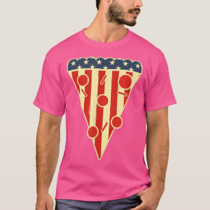 America Pizza Design 4th Of July  T-Shirt