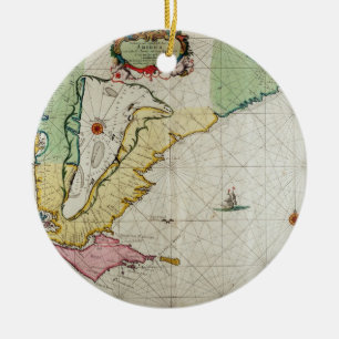 America, plate 17 from 'Le Nouveau et Grand Illumi Ceramic Ornament