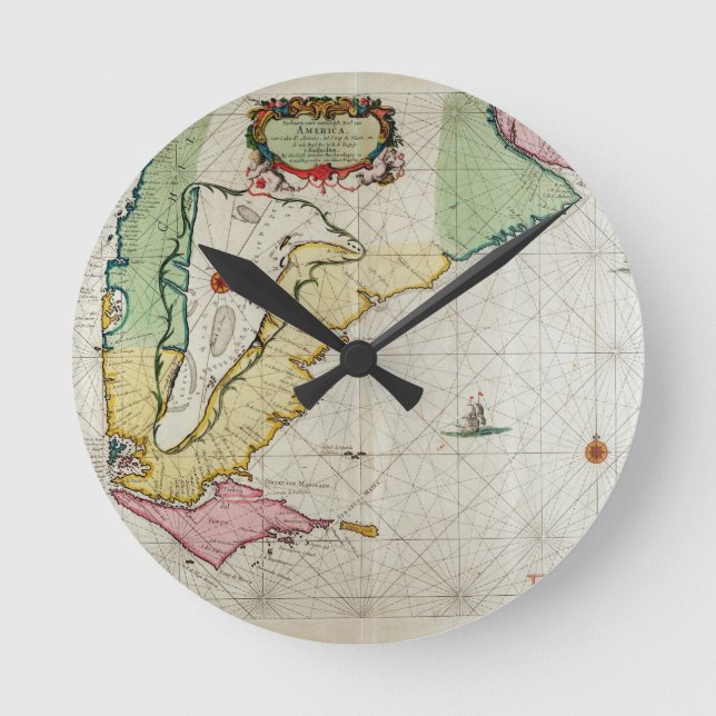 America, plate 17 from 'Le Nouveau et Grand Illumi Round Clock (Front)