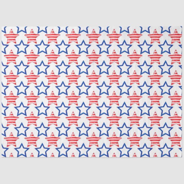 America Red White and Blue Series Design 15 Tissue Paper (Front)