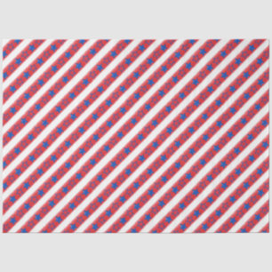 America Red White and Blue Series Design 22 Tissue Paper