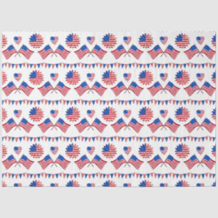 America Red White and Blue Series Design 26 Tissue Paper