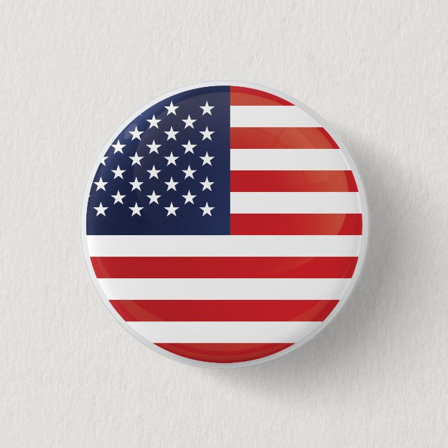 America Round Icon Flag 1 Inch Round Button (Front)