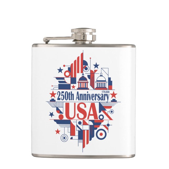 America’s 250th anniversary hip flask (Front)