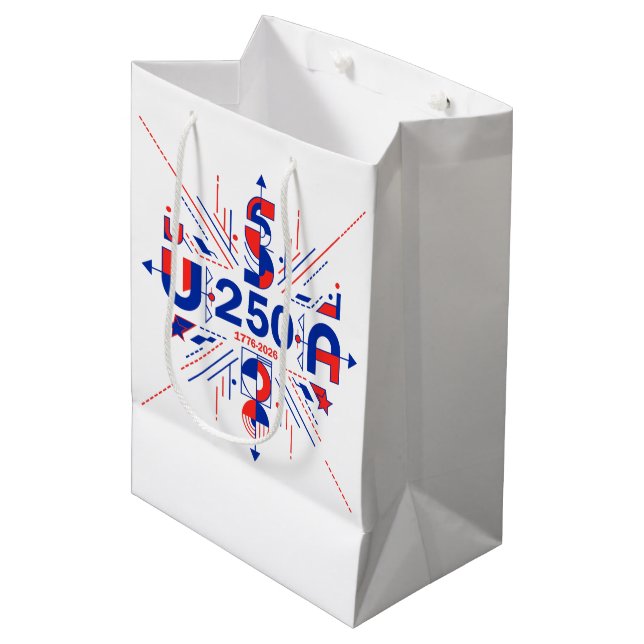 America’s 250th anniversary medium gift bag (Front Angled)