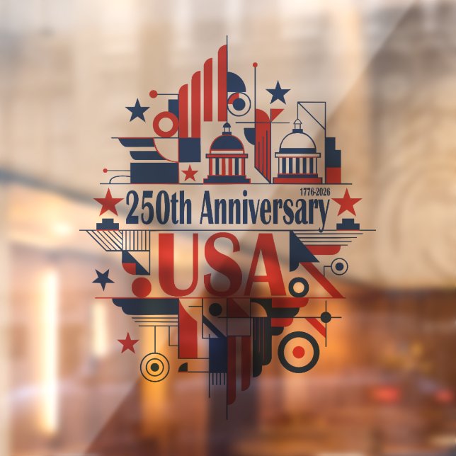 America’s 250th anniversary window cling (Sheet 2)