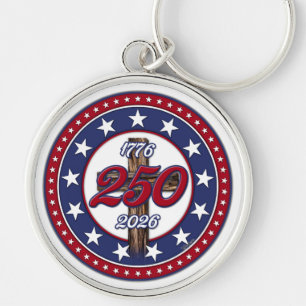 America’s 250th Birthday 1776-2026 Rugged Cross Keychain