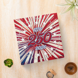 America’s 250th Birthday 1776-2026 RWB Fireworks Binder