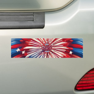America’s 250th Birthday 1776-2026 RWB Fireworks Bumper Sticker