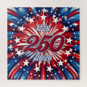 America’s 250th Birthday 1776-2026 RWB Fireworks Jigsaw Puzzle