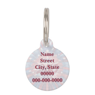 America’s 250th Birthday 1776-2026 RWB Fireworks Pet Tag