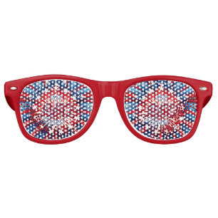 America’s 250th Birthday 1776-2026 RWB Fireworks Retro Sunglasses