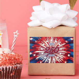 America’s 250th Birthday 1776-2026 RWB Fireworks Sticker