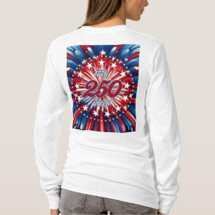 America’s 250th Birthday 1776-2026 RWB Fireworks T-Shirt