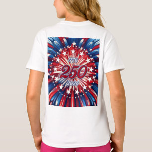 America’s 250th Birthday 1776-2026 RWB Fireworks T-Shirt