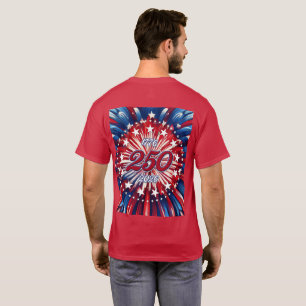 America’s 250th Birthday 1776-2026 RWB Fireworks T-Shirt