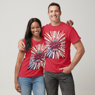 America’s 250th Birthday 1776-2026 RWB Fireworks  T-Shirt
