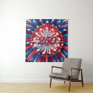 America’s 250th Birthday 1776-2026 RWB Fireworks Tapestry