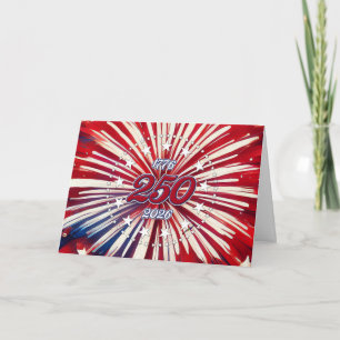 America’s 250th Birthday 1776-2026 RWB Fireworks Thank You Card