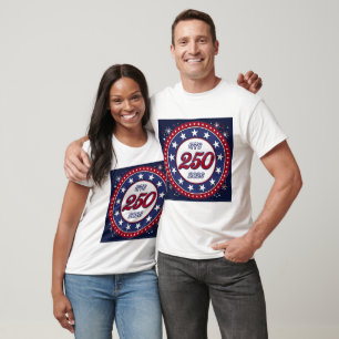 America’s 250th Birthday Graphic Fireworks Pop RWB T-Shirt
