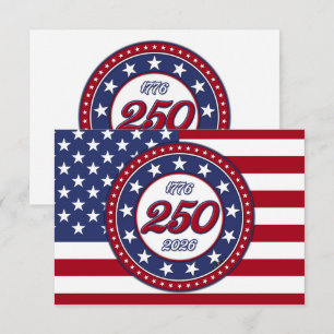 America’s 250th Birthday With USA Flag Card