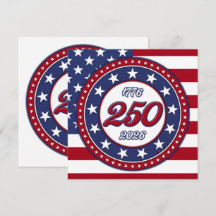 America’s 250th Birthday With USA Flag Card