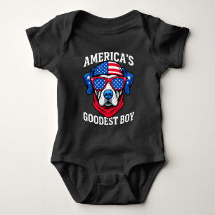 America’s Goodest Boy Dog Baby Bodysuit