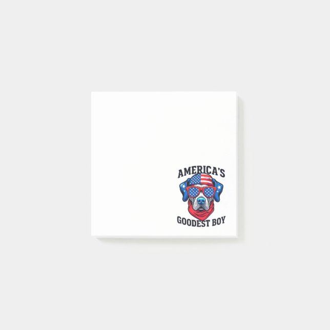 America’s Goodest Boy Dog Post-it Notes (Front)