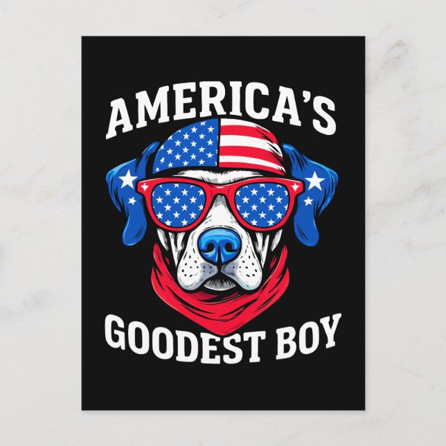 America’s Goodest Boy Dog Postcard (Front)