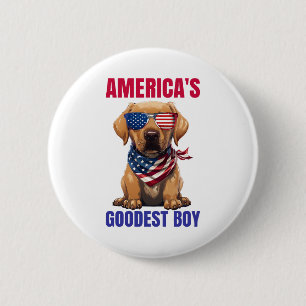 America’s Goodest Labrador 2 Inch Round Button