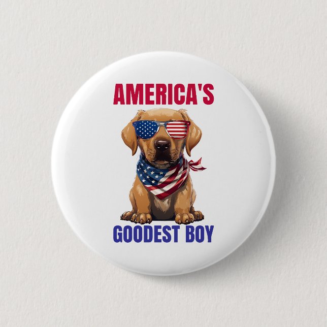 America’s Goodest Labrador 2 Inch Round Button (Front)