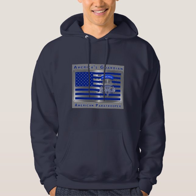 America’s Guardian Airborne Paratrooper Flag Hoodie (Front)