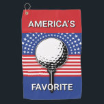 America’s Patriotic Golf Design Golf Towel<br><div class="desc">Americas Patriotic Golf Design by Edward Eksi,  Easy modification of TEXTS for your needs.</div>