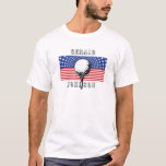 America’s Patriotic Golf Design T-Shirt<br><div class="desc">Americas Patriotic Golf Design by Edward Eksi,  Easy modification of TEXTS for your needs.</div>