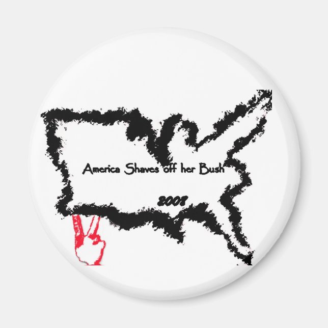 America Shaves Off Her Bush Magnet (Front)