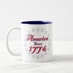 America-since 1776 Two-Tone coffee mug