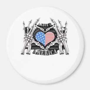 America Skeleton Hands Magnet