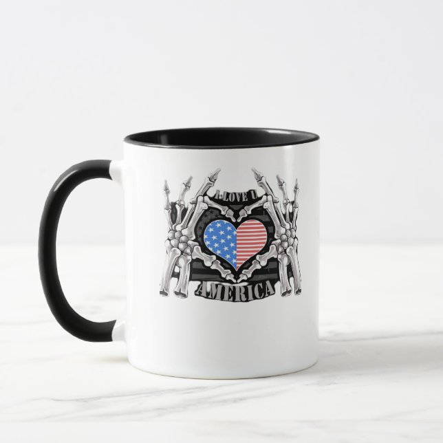 America Skeleton Hands Mug (Left)