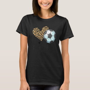 America Soccer Game Day Vibes Soccer Mom Leopard T-Shirt