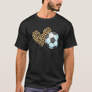 America Soccer Game Day Vibes Soccer Mom Leopard T-Shirt