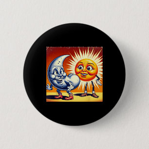 America Solar Eclipse 2024 4.08.24 The Sun Got Moo 2 Inch Round Button