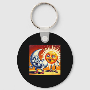 America Solar Eclipse 2024 4.08.24 The Sun Got Moo Keychain