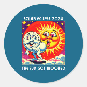 America Solar Eclipse 4 08 Classic Round Sticker