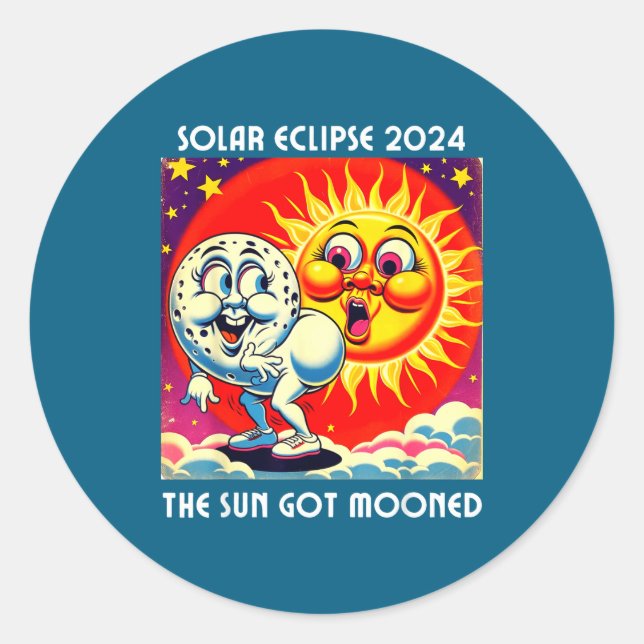 America Solar Eclipse 4 08 Classic Round Sticker (Front)