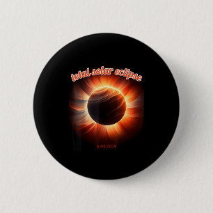 America solar eclipse texas 4.8.24 total solarAmer 2 Inch Round Button