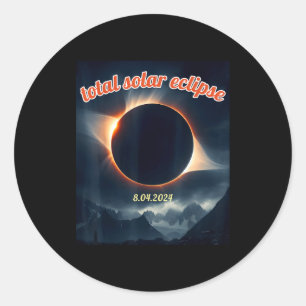 America solar eclipse texas 4.8.24 total solarAmer Classic Round Sticker