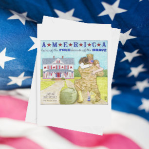 America Soldier Thank You Card